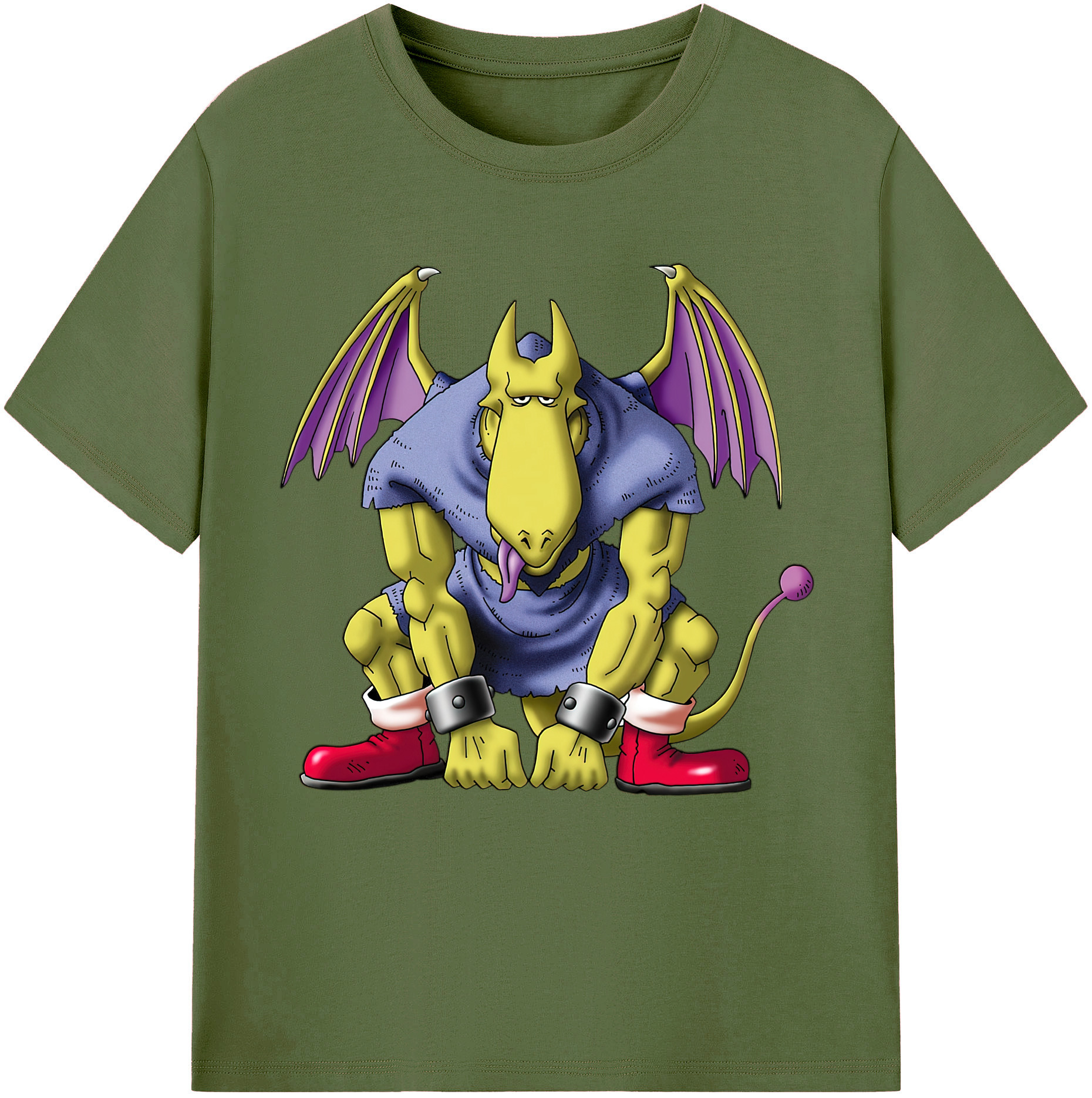 （画像用） ドラゴンクエスト Doragon Kuesuto Dragon Quest 綿100％半袖Tシャツ（フロントプリント）